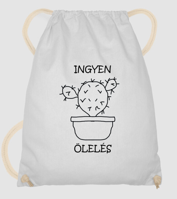 ingyen ölelés kaktusz 1 minta fehér pólón