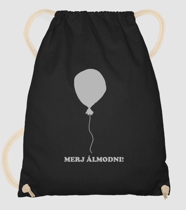Merj álmodni lufi minta fekete pólón