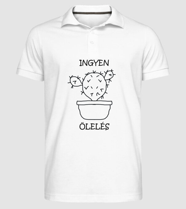 ingyen ölelés kaktusz 1 minta fehér pólón