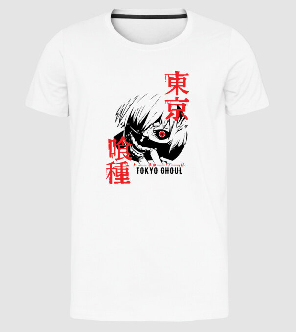 Tokyo Ghoul minta fehér pólón