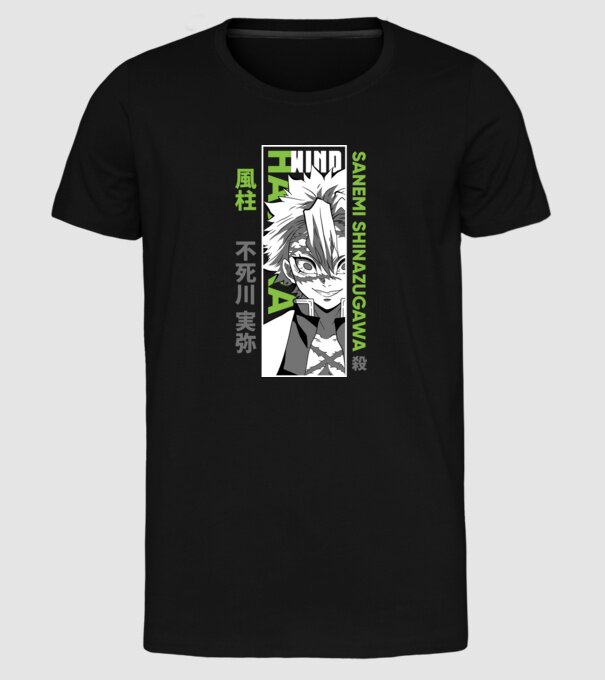Sanemi Shinazugawa minta fekete pólón