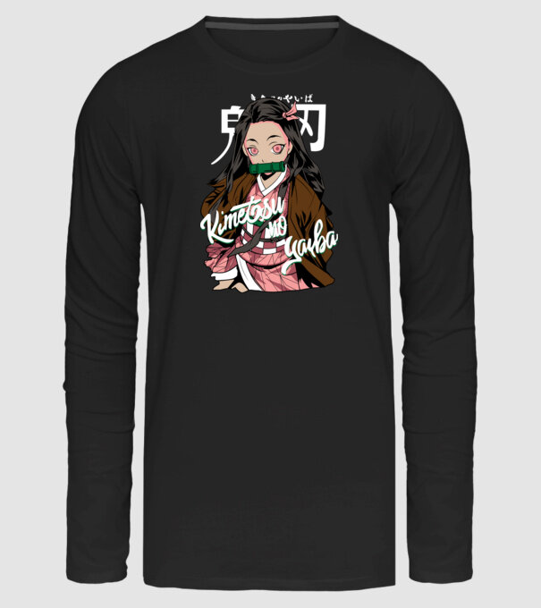 Demon Slayer - Kimetsu no Yaiba minta fekete pólón