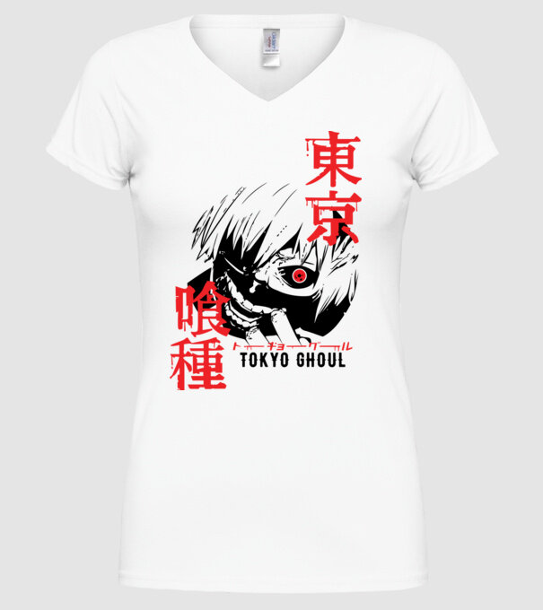 Tokyo Ghoul minta fehér pólón