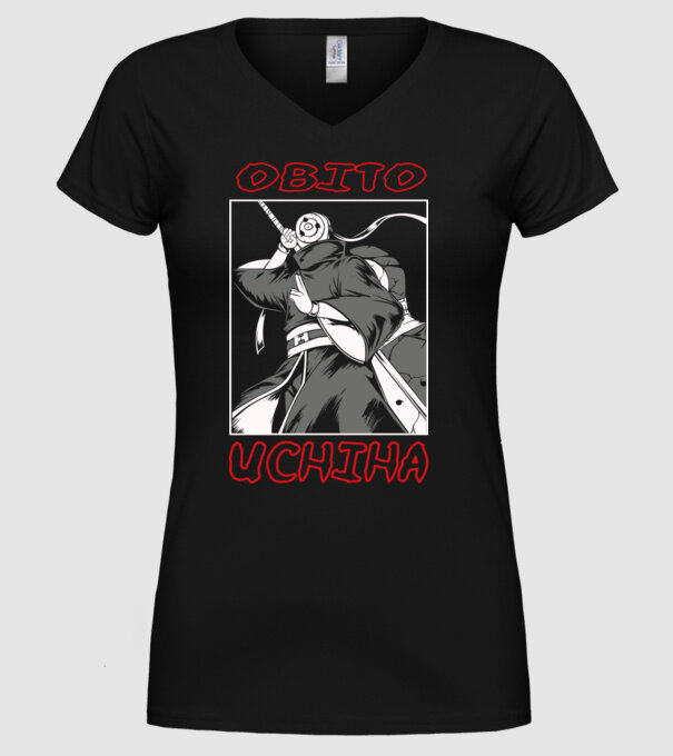 Obito Uchiha minta fekete pólón