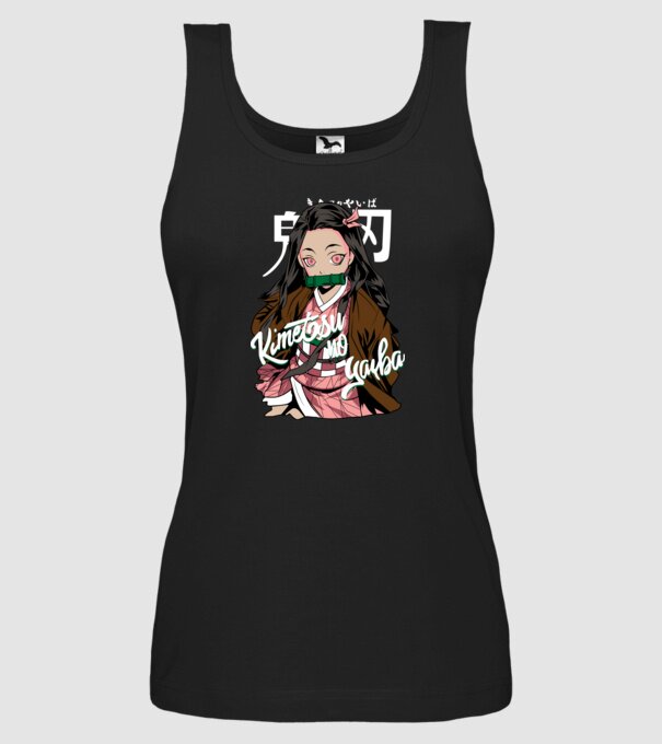 Demon Slayer - Kimetsu no Yaiba minta fekete pólón