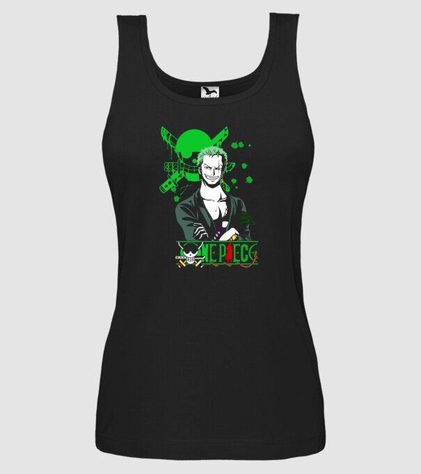 One Piece - Roronoa Zoro minta fekete pólón