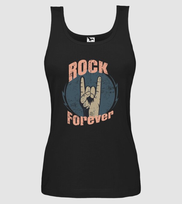 Rock Forever minta fekete pólón