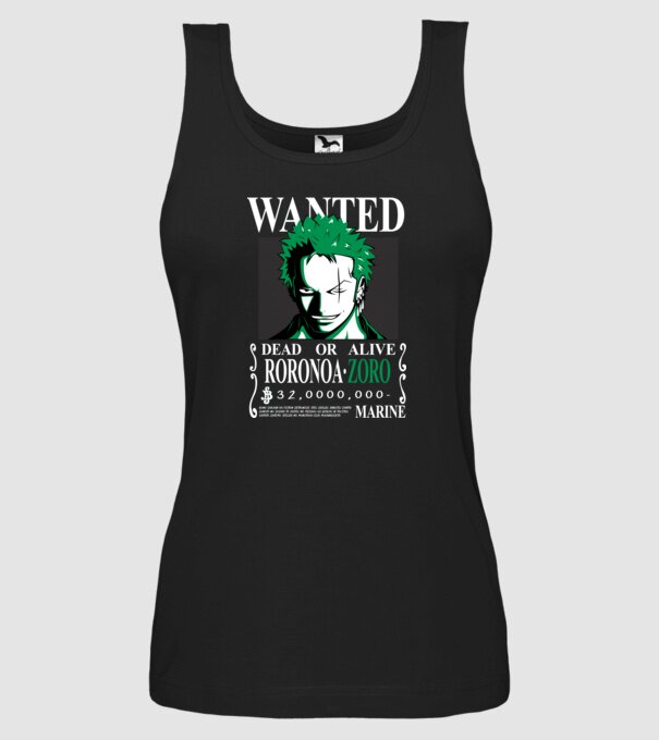 Roronoa Zoro minta fekete pólón