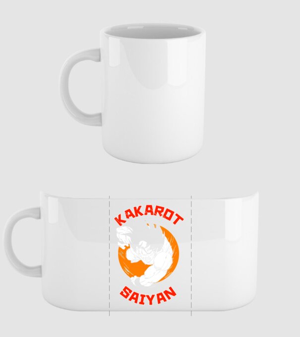 Kakarot Saiyan minta fehér pólón