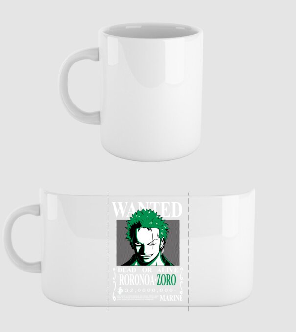Roronoa Zoro minta fehér pólón