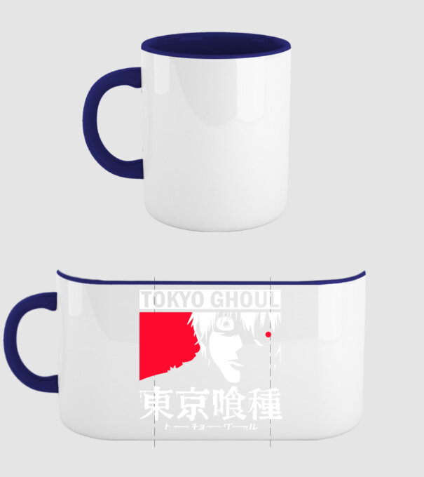 Tokyo Ghoul minta sötétkék pólón