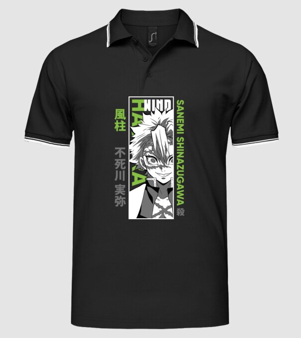 Sanemi Shinazugawa minta fekete pólón