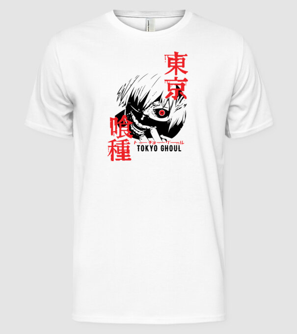Tokyo Ghoul minta fehér pólón