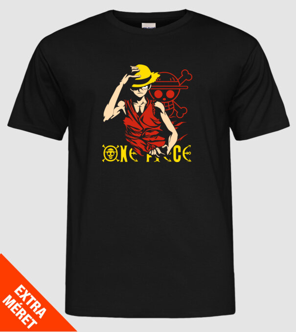 One Piece minta fekete pólón