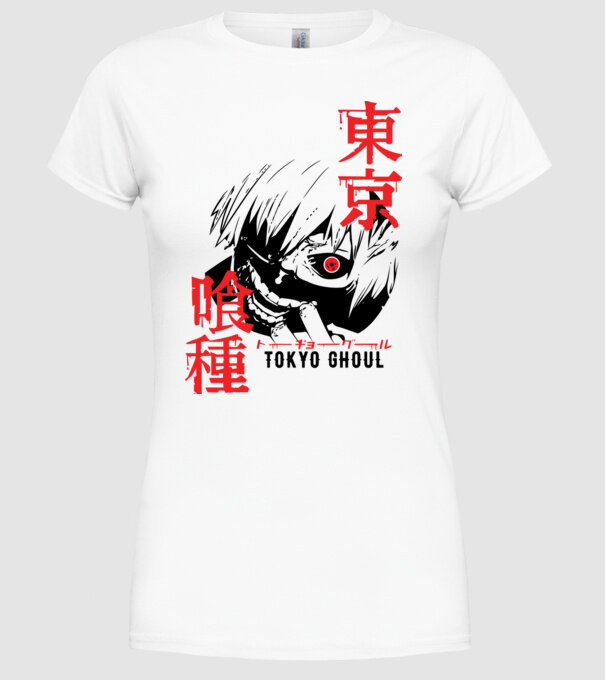 Tokyo Ghoul minta fehér pólón