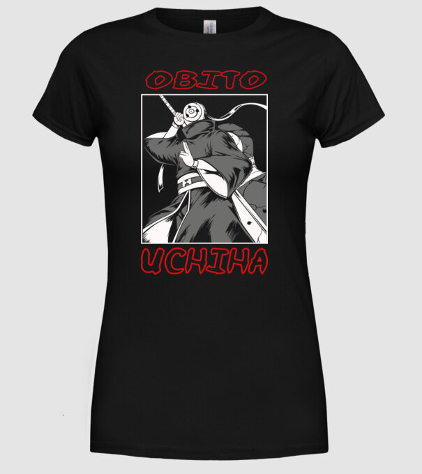 Obito Uchiha minta fekete pólón