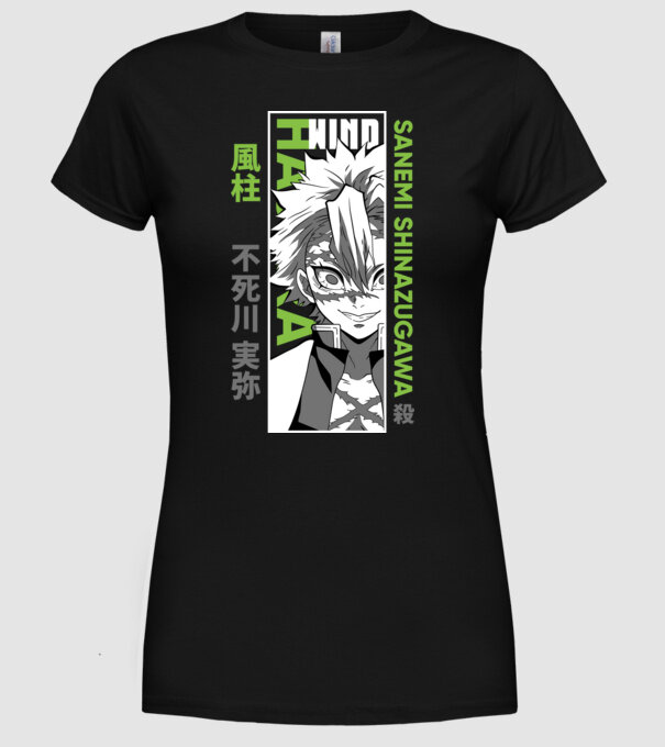Sanemi Shinazugawa minta fekete pólón