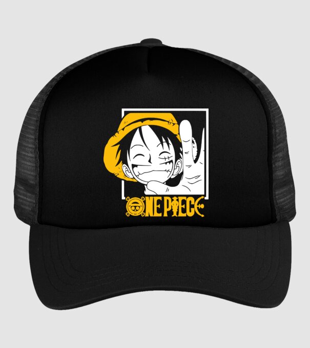 One Piece minta fekete pólón