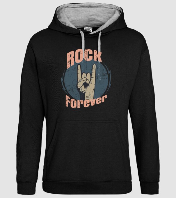 Rock Forever minta fekete pólón