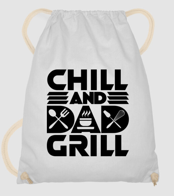 Chill And Dad Grill minta fehér pólón