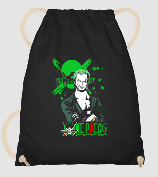 One Piece - Roronoa Zoro minta fekete pólón