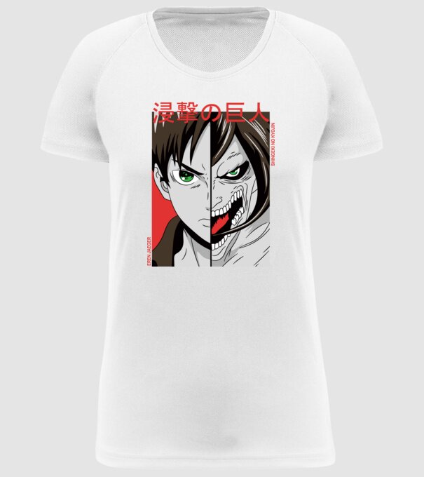 Eren Yeager - Attack Titan minta fehér pólón