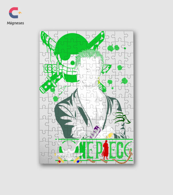 One Piece - Roronoa Zoro minta fehér pólón