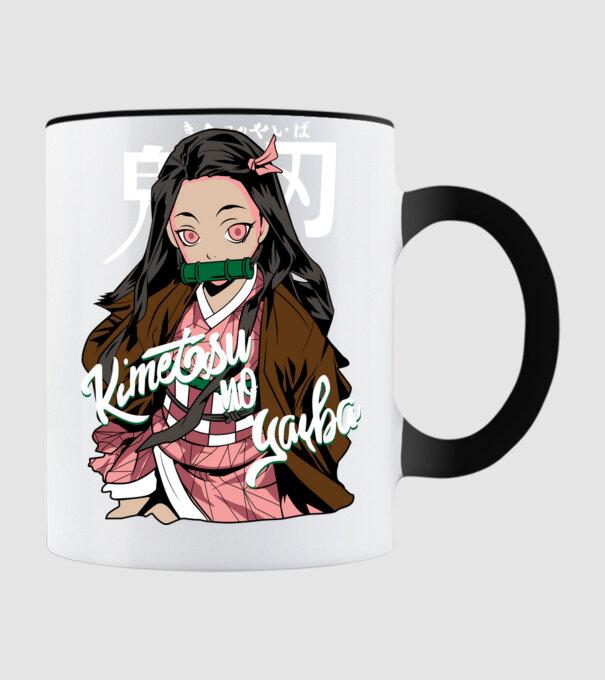 Demon Slayer - Kimetsu no Yaiba minta fekete pólón