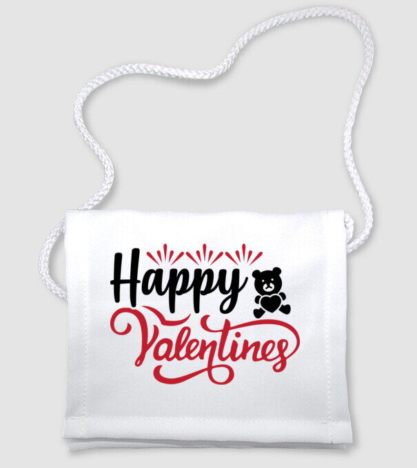 Happy valentines - Boldog Valentin-napot minta fehér pólón
