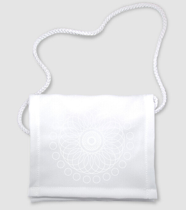 Mandala minta fehér pólón