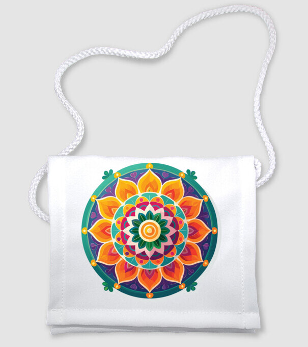 Mandala minta fehér pólón