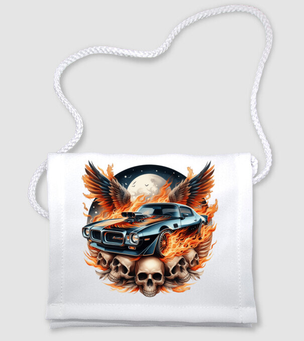 Muscle Car - Izomautó minta fehér pólón