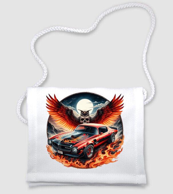Muscle Car - Izomautó minta fehér pólón
