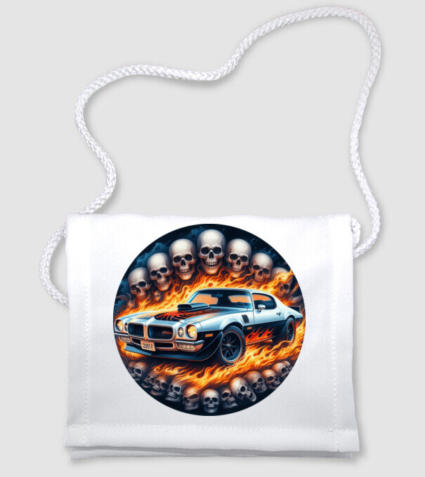 Muscle Car - Izomautó minta fehér pólón