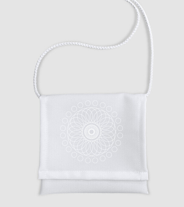 Mandala minta fehér pólón
