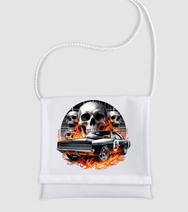 Muscle Car - Izomautó minta fehér pólón
