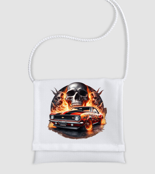 Muscle Car - Izomautó minta fehér pólón