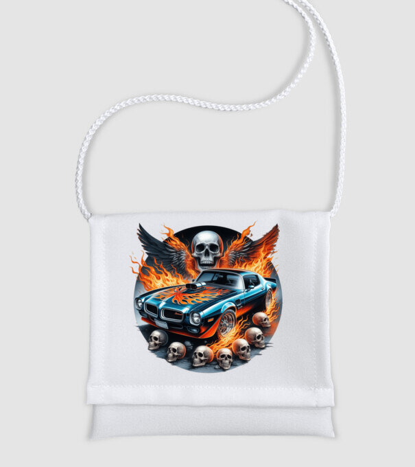 Muscle Car - Izomautó minta fehér pólón