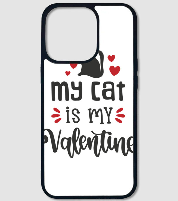 My Cat Is My Valentine - A macskám az én Valentinom minta fehér pólón