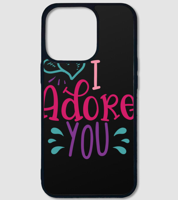 I Adore You - Imádlak  minta fekete pólón