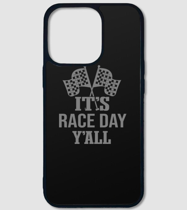 It's race day y'all - Versenynap van! minta fekete pólón