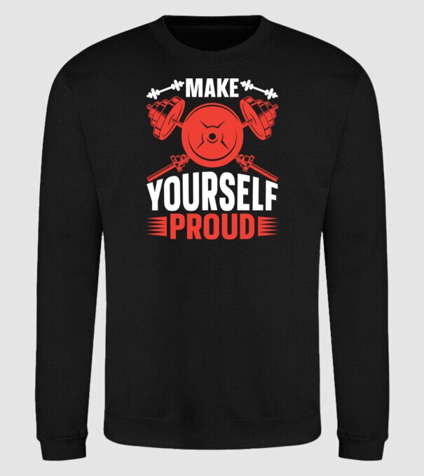 Make yourself proud - Légy büszke magadra minta fekete pólón