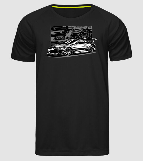 Toyota Supra minta fekete pólón