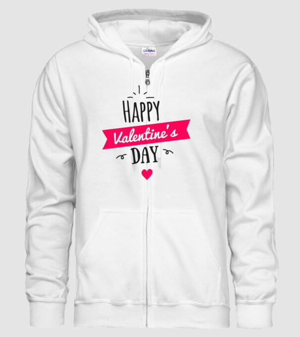 Boldog Valentin-napot - Happy Valentines Day! minta fehér pólón