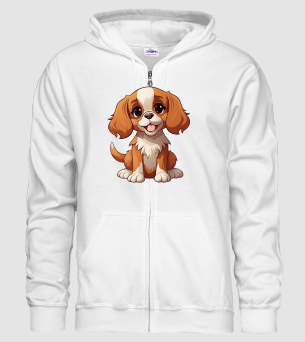 Aranyos kutya - Cavalier King Charles Spániel minta fehér pólón
