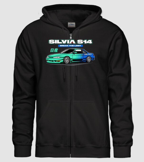 Nissan Silvia S14 minta fekete pólón