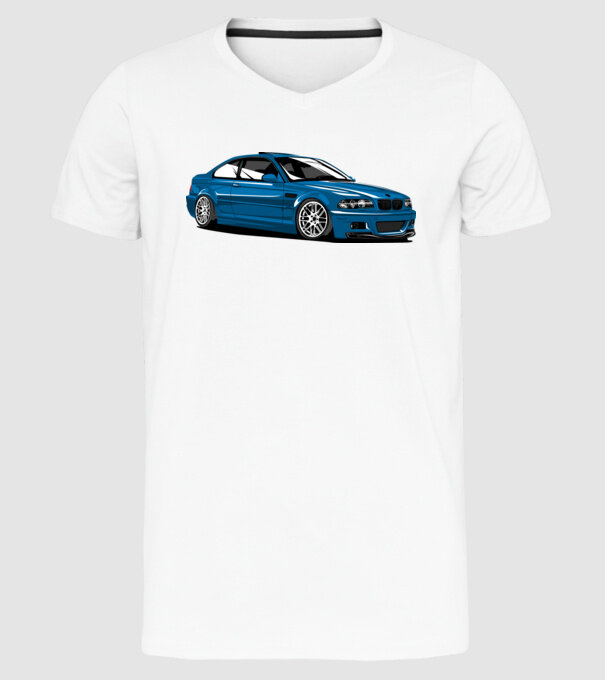 BMW M3 E46 Coupe minta fehér pólón