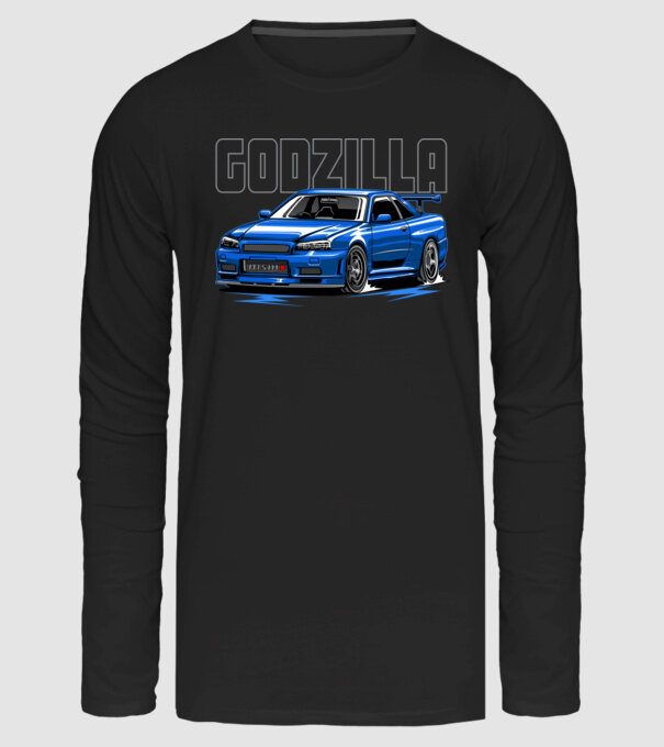 Nissan Skyline Godzilla minta fekete pólón
