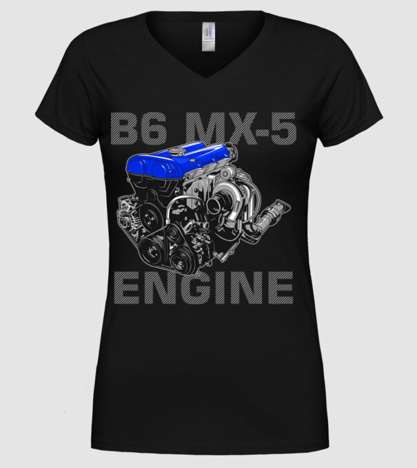 Mazda B6 MX-5 Engine (motor) minta fekete pólón