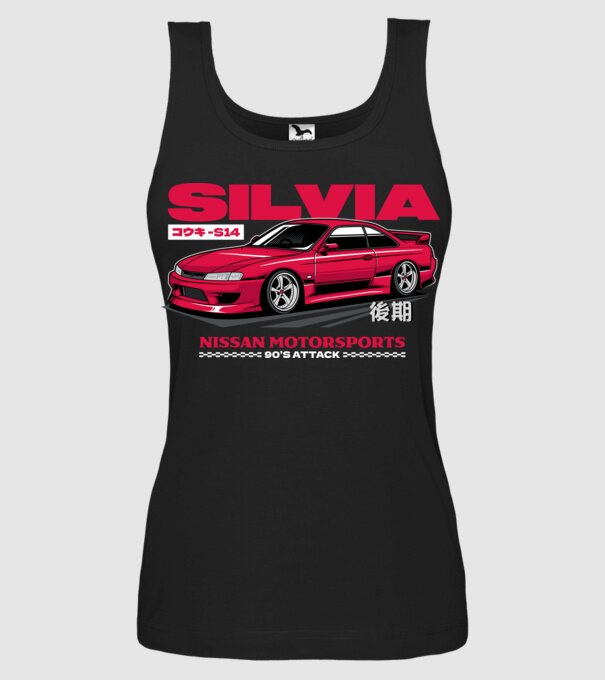 Nissan Silvia S14 minta fekete pólón